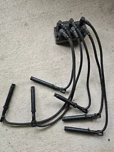 VW Golf Mk4 V6 4 MOTION 2.8 IGNITION COIL PACK + HT LEADS SPARK COMPLETE BORA - Picture 1 of 4