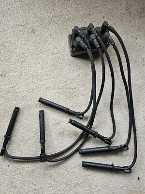 VW Golf Mk4 V6 4 MOTION 2.8 IGNITION COIL PACK + HT LEADS SPARK COMPLETE BORA - Image 1 of 4