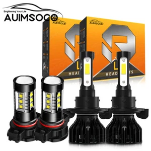For Ford Escape 2008-2012 4x LED Headlight Hi/Lo + Fog Lights Bulbs Combo 6000K - Picture 1 of 16