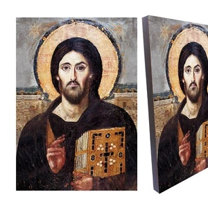 Ikone Christi Pantokrator, Katharinenkloster am Sinai byzantinisches Holz - Bild 1 von 9