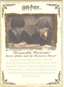 Harry Potter Memorable Moments Series 1 Gold Stamped Promo Card #1 - Picture 1 of 1
