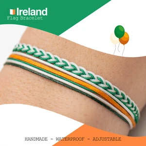Irish String Flag Bracelet for Men, St. Patrick's Bracelet, Ireland Bracelet - Picture 1 of 13