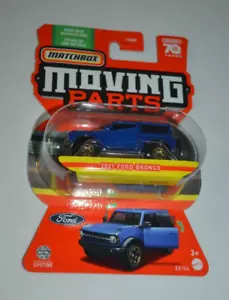 PIEZAS MÓVILES MATCHBOX 2023 33/54 - 2021 FORD BRONCO AZUL METÁLICO - Imagen 1 de 4