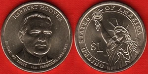 USA 1 dollar 2014 D mint "Herbert Hoover" UNC - Picture 1 of 1