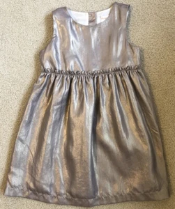GYMBOREE size 5 Girls Gold Metallic Sleeveless Party Holiday Dress - Picture 1 of 4
