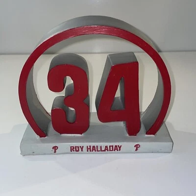 Philadelphia Phillies Roy Halladay Number 34 Retirement Night Statue 2020 MLB - Image 1 of 4