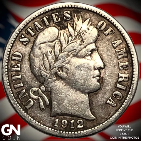1912 P Barber Dime  Q6202 Cover