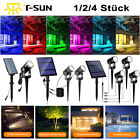 1/2/3/4/6er LED Solarstrahler Solarleuchte Solarlampe Gartenstrahler Spot Light 