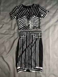 Jealous Tomato Short Sleeve Crop Top & Pencil Skirt Set 2 Piece Size Medium - Picture 1 of 11