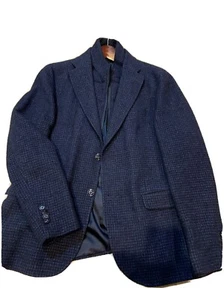 blazer uomo Gabbaci lana navy scuro con gilet zip taglia 40r - Foto 1 di 6