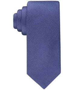 Calvin Klein Men's Shiny Mini-Stripe Solid Tie OS B4HP - Picture 1 of 3