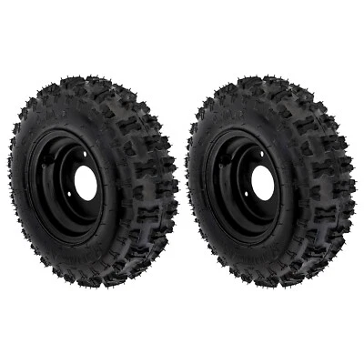 2x Rueda de 3 orejetas de 6 pulgadas 4,10-6 neumático en llanta 410-6 para Go Kart ATV cortacésped cuádruple Foto 1 de 4