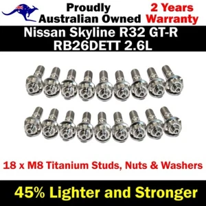 Titanium Twin Turbo Stud Kit For Nissan Skyline R32 GT-R RB26DETT 2.6L - Bild 1 von 4
