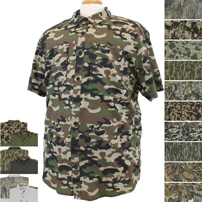 Magellan Hunt Gear Men's Camo Shirt, Short Sleeve Rip-Stop Vented Wicking - Image 1 of 4