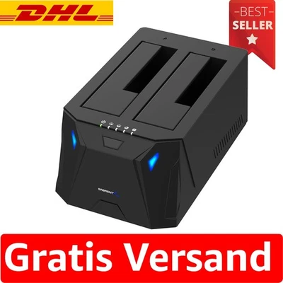 Leistungsstarke 2 Bay USB Dockingstation – Hochwertiges ABS, 5Gbps Übertragung - Bild 1 von 4