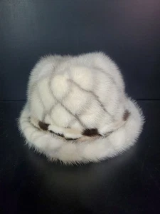 Very Vintage 'Adolfo' New York - Paris Mink Fur Brimmed Hat With Fur Band - Picture 1 of 7