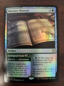 Monster Manual NM FOIL Commander Legends: Battle for Baldur's Gate MTG FREE SHIP - Picture 1 of 2