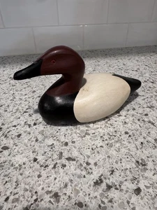 Vintage Hand Carved Wooden Duck Gail Bernie Corwin Figurine 1987 - Picture 1 of 6