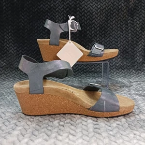 Sandali con zeppa Papillio by Birkenstock Soley in rilievo argento metallizzato taglia 11 - Foto 1 di 14