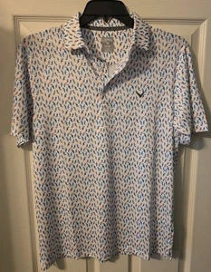 Callaway Performance Polo Golf Shirt Men Sz Small AOP Parrots Short Sleeve NWOT - Picture 1 of 3