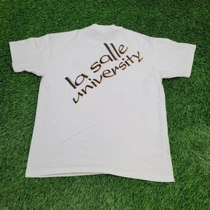 Vintage 80s La-Salle University Shirt XL 23x27 Spellout - Picture 1 of 14