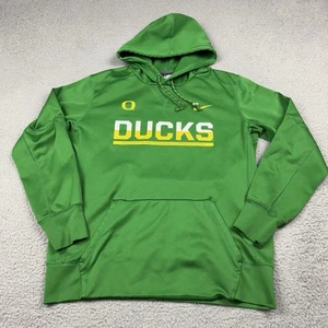 University Of Oregon Ducks Hoodie Mens Large Green Nike Therma Fit Pullover - Picture 1 of 14