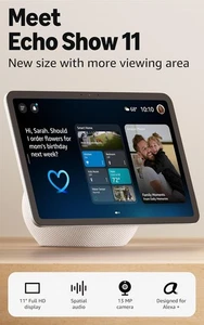 New 2025 Amazon Echo Show 11 With Full-HD Display, Spatial Audio, Alexa+ - Picture 1 of 7