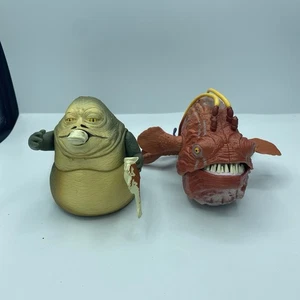 Vintage 1998 STAR WARS EPISODE 1 Jabba the Hutt & Opee Loose Figures - Picture 1 of 7