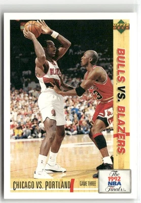 1991-92 Upper Deck Spanish #174 Chicago vs. Portland / JORDAN ☘️142 - Image 1 of 2