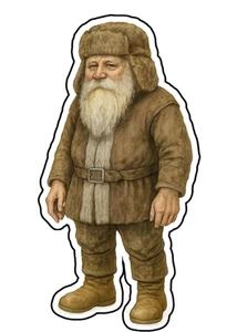 Woods Gnome Retro Parody Custom Vinyl Die Cut Sticker 3.5x2.5 - Picture 1 of 1