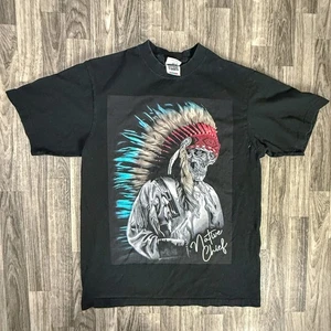 Shaka Wear SuperMAX Heavy Graphic “Native Chief” Skull Headdress Tee L - Picture 1 of 5
