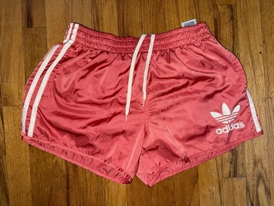 Adidas Nylon Shorts Vintage MEDIUM Sprinter Shiny Satin Retro Glanz MELLOW - Image 1 of 4