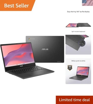 Lightweight Chromebook CM14 Laptop - 4GB RAM, 64GB Storage, Military-Grade, Gray - Image 1 of 4