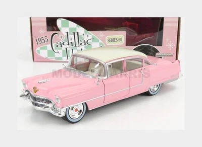 GREENLIGHT 84098 CADILLAC - FLEETWOOD SERIES 60 1955 - PINK WHITE - 1/24 - Immagine 1 di 2