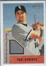 2002 Bowman Heritage Relics White Sox Baseball Card #BHPK Paul Konerko Jsy  