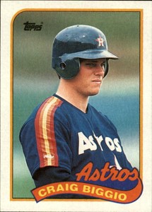 1989 Topps Houston Astros Baseball Card #49 Craig Biggio Rookie