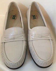 SAS Women's Size 10 M Tripad Leather Shoes Girl’s Comfort Loafers Bone Slip On - Picture 1 of 10