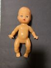 Vtg Baby Doll Drink And Wet 8" Rubber Face Molded Hair Blue Eyes Hong Kong