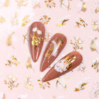 Platinum Back Adhesive Bird Flower Nail Stickers 3D Nail Decoration Decals