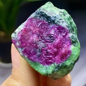40G Natural green Ruby zoisite (anylite) crystal Wand Obelisk Point Healing - Picture 1 of 16