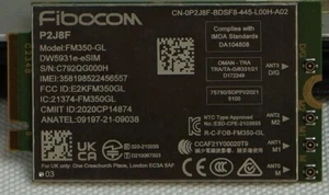 Carte sans fil Dell P2J8F 5G LTE - Photo 1/1