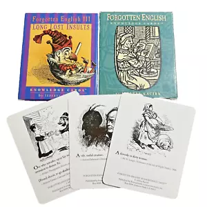 Forgotten English Knowledge Cards : I & III Long Lost Insults - Lot x2 Decks - Foto 1 di 10
