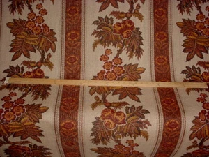 3Y Scalalmandre BR 0001DX21 Kanda Hessian Floral Hand Print Upholstery Fabric - Picture 1 of 4