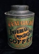 Antique McLaughlin's Imperial Mocha Java Coffee Advertising Tin Chicago 1 LB. NR