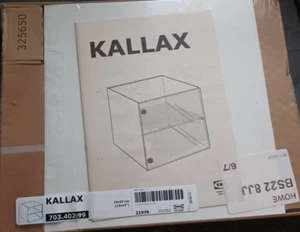 IKEA KALLAX 703.402.99 Unitwith glass shelves & door 33cm x 33cm 13"x13" New - Picture 1 of 1