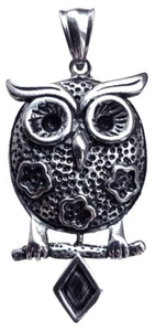 Edelstahl Anhänger Eule Uhu Eulenanhänger Tier Eulenschmuck Edelstahlschmuck owl - Picture 1 of 1