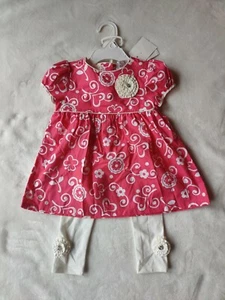 NEW Savannah Boutique Baby Girl 2 piece Pink Outfit Shirt & Pants size 24 Months - Picture 1 of 3