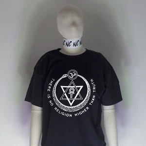 No RELIGION HIGHER Than TRUTH Shirt | Witchcraft Thelema Occult Qabbalah Pagan - Picture 1 of 2