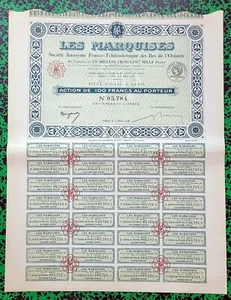 Polynésie Française - île Nuku Hiva & Paris - Ste Franco Tchécoslovaque de 1928 - Bild 1 von 1