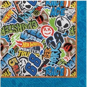 Hot Wheels Monster Truck Dessert Beverage Napkins Party Supplies 16 Per Package - Picture 1 of 1